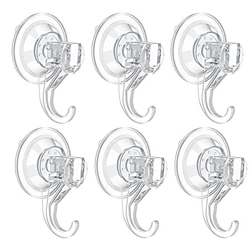 Heavy Duty Vacuum Suction Hanger for Halloween Christmas Decorations Window LUXEAR Suction Cup Hooks- 6 Pack Reusable Suction Hooks- Powerful Waterproof Shower Hooks for Bathroom Wreaths Towel Heavy Duty Vacuum Suction Hanger for Halloween Christmas Decorations Window LUXEAR Suction Cup Hooks- 6 Pack Reusable Suction Hooks- Powerful Waterproof Shower Hooks for Bathroom Wreaths Towel